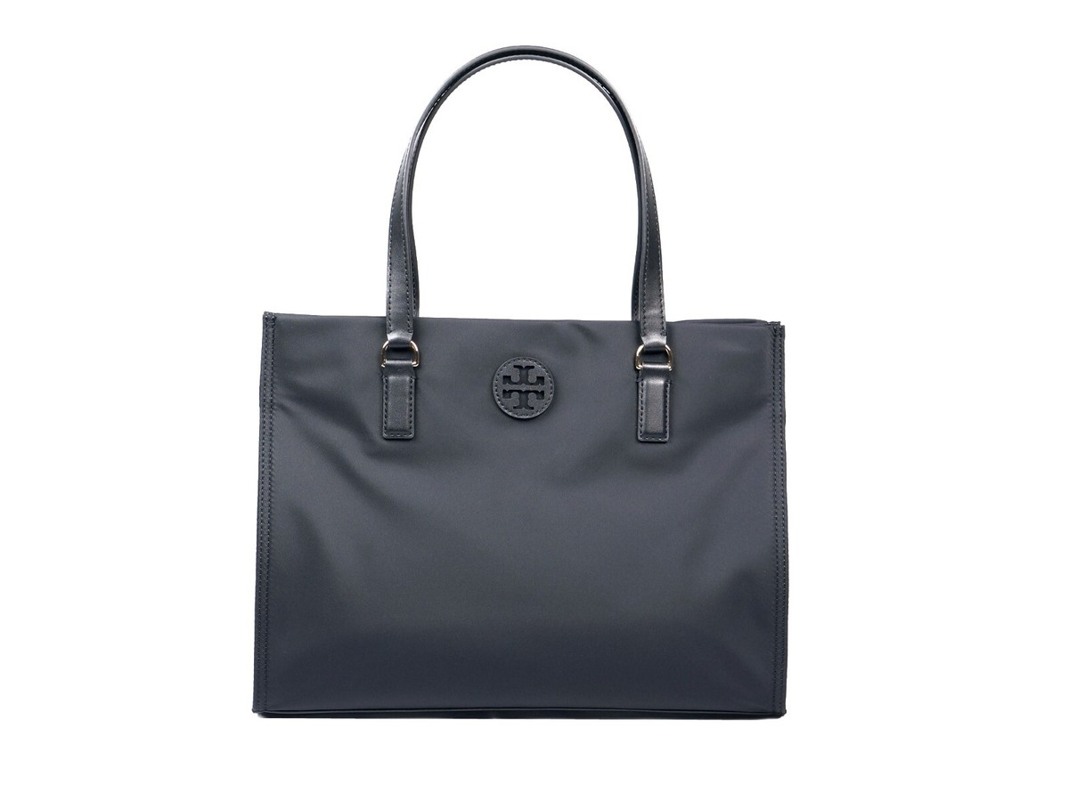 New Tory Burch Ella Black Small Nylon Tote Shoulder Bag New Tory Burch Ella Black Small Nylon Tote Shoulder Bag