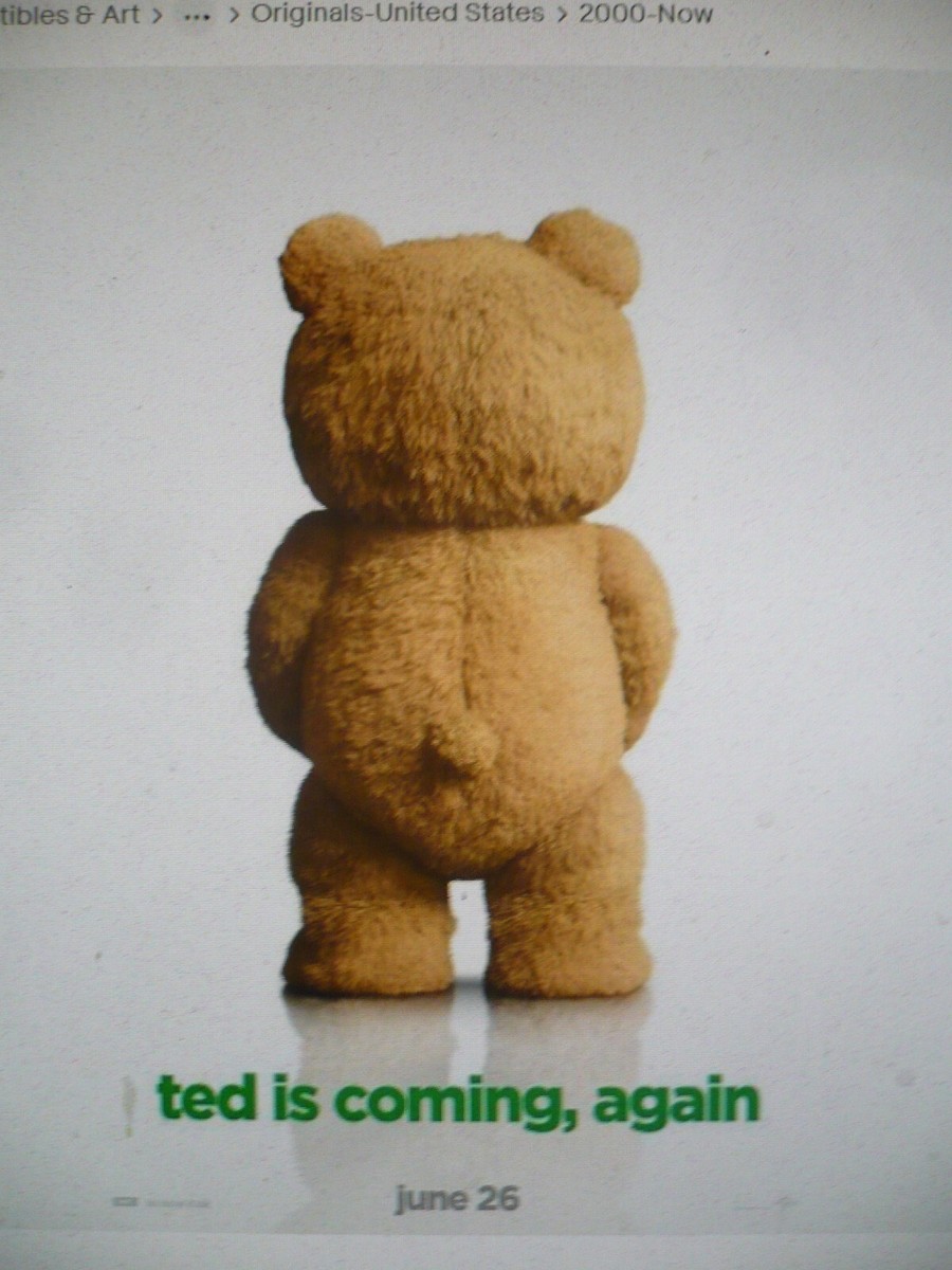 TED and TED 2, original rolled D/S 1-shts / movie posters [Mark