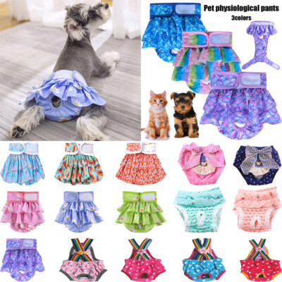 Pet Diapers Female Sanitary Pants Dog Girls Underwear Physiological Panti +