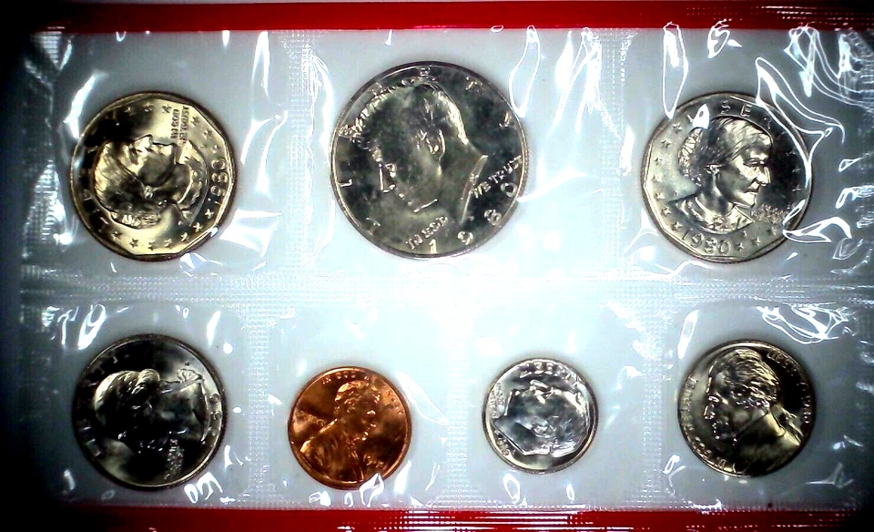 1980-P-D US Mint Set 13 Coins w/ 3 Anthony Dollars 19ccu0120-1 - Image 4 of 4