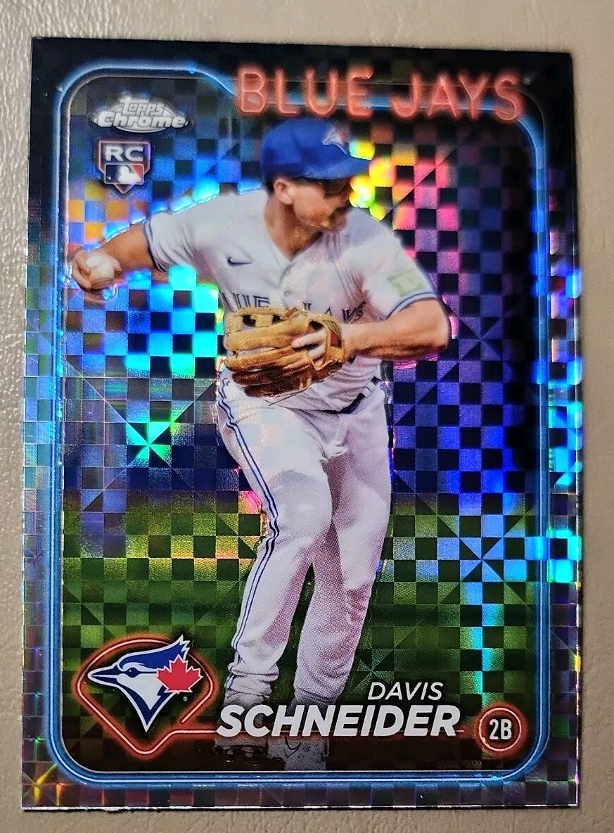 Davis Schneider 2024 Topps Chrome #290 X-Fractor Toronto Blue Jays