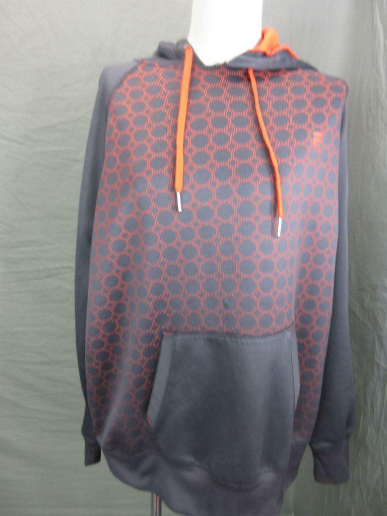 FILA TAGLIA L UOMO GRIGIO ABBIGLIAMENTO SPORTIVO SPORTIVO SPORTIVO PULLOVER FELPA CON CAPPUCCIO T321