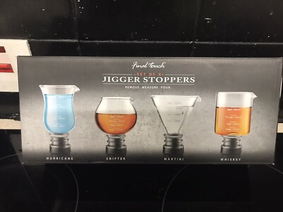 Final TouchJigger Stopper 4er Set Cocktail Shaker Martini Hurricane