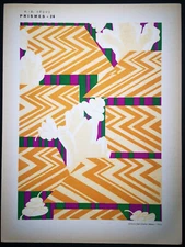 1930,ORIGINAL ÉMILE-ALAIN SÊGUY RARE ART NOUVEAU HANDCOLOR POCHOIR PRISMES U9H