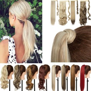 Real Long Clip In Ponytail Pony Tail Hair Extension Natural Hair
