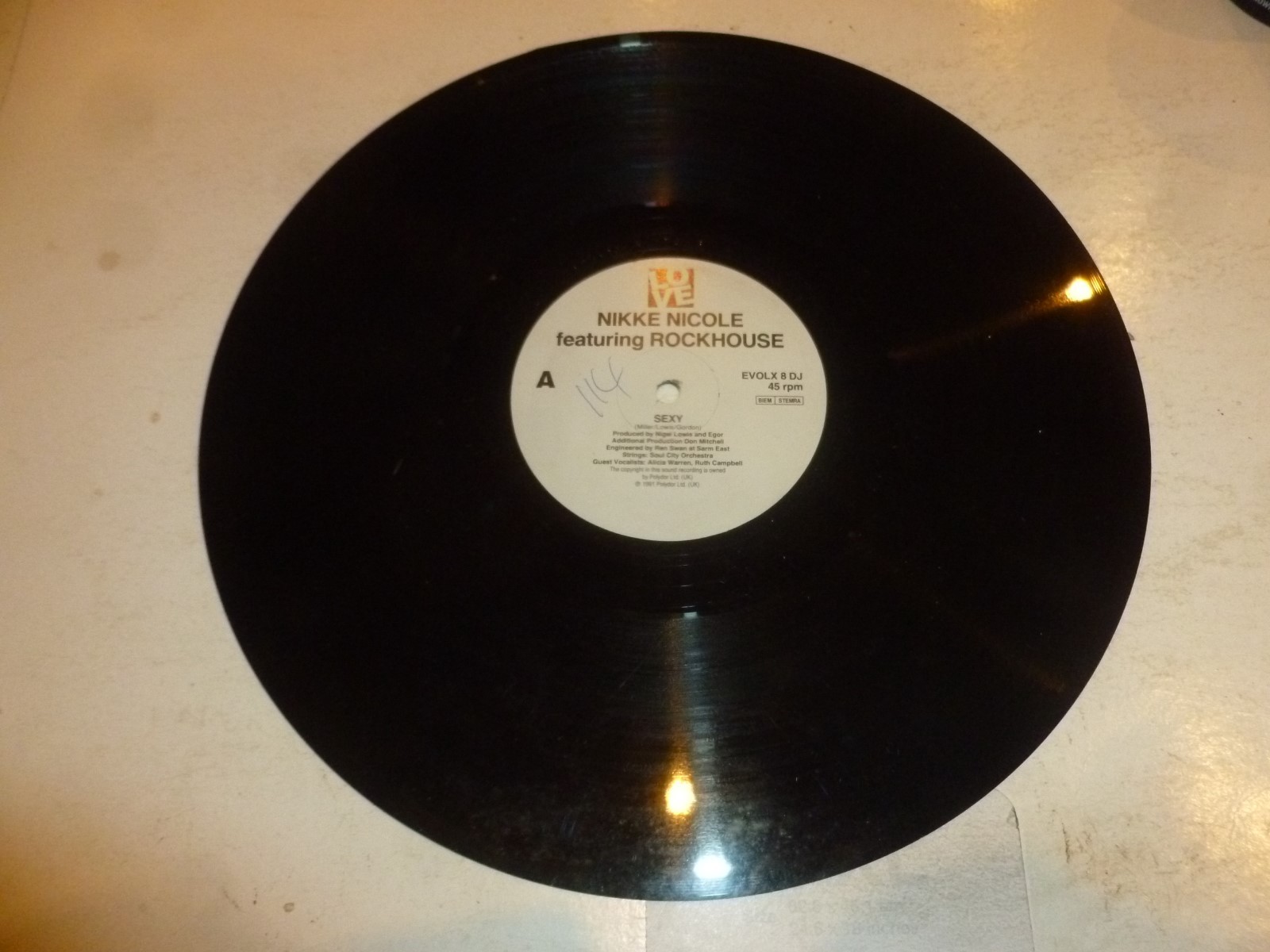 NIKKE NICOLE feat ROCKHOUSE - 1991 UK 3-track 12" vinyl Single