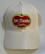 Del Monte Quality Hat White Mesh Snapback Embroidered Trucker Cap America NWT