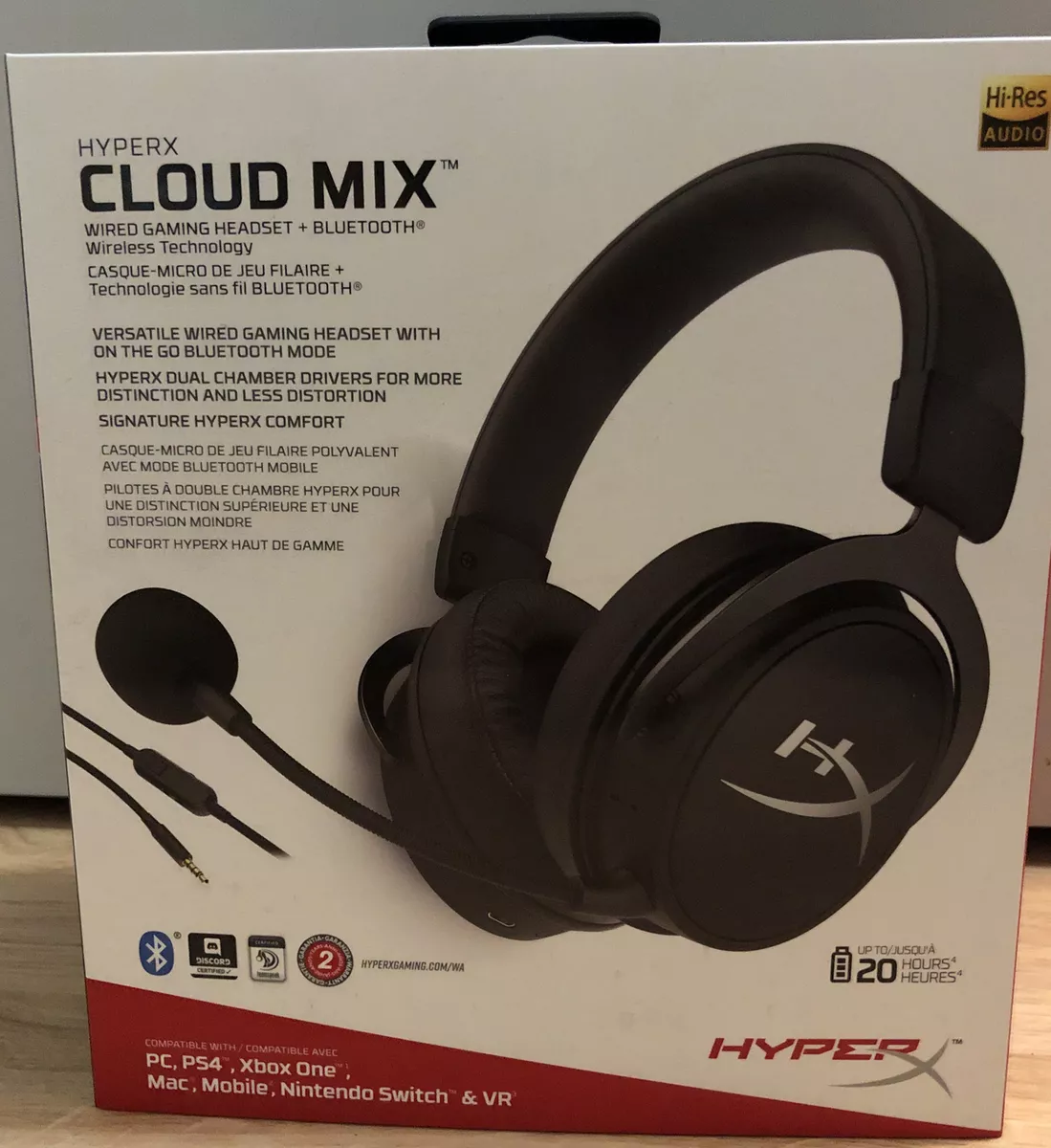 Headset Gaming Kingston HyperX Cloud Mix Wireless Bluetooth - HX-HSCAM-GM