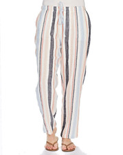 NWT New Fresh Produce Supply  Demand Cedric Stripe Pants M or L 69 Melon Blush