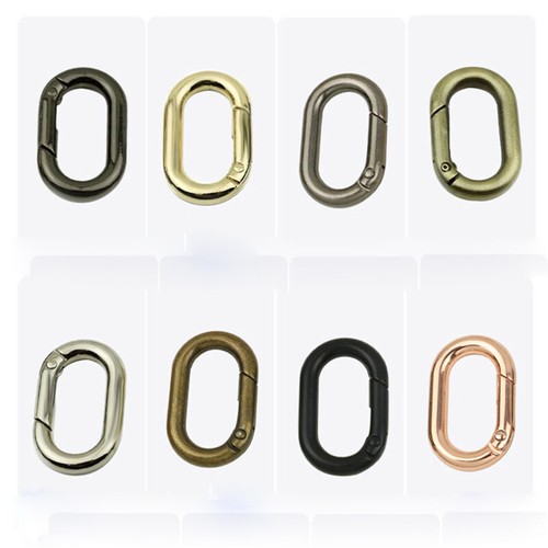 3PC Ring Denier Ribbon Retaining Oval Spring Hardware Accessory Coil Bag - Picture 3 of 12