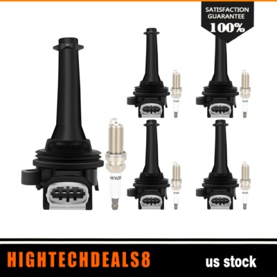 For Volvo C30 S40 S60 V50 V70 XC70 5 Ignition Coil & Spark Plug Pack 2.4L 2.5L