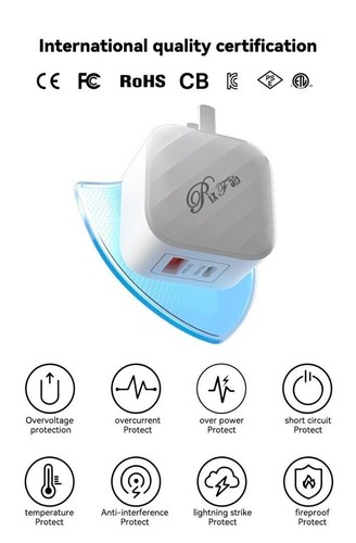 Mural Chargeur Adaptateur 45W USB C Rapide de Pd Prise pour Xperia 10 1 5 V IV - Photo 12/29