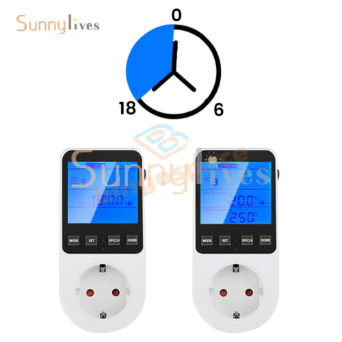 Digital Thermostat Outlet Plug Temperatures Controller Socket With Backlight - Picture 5 of 16