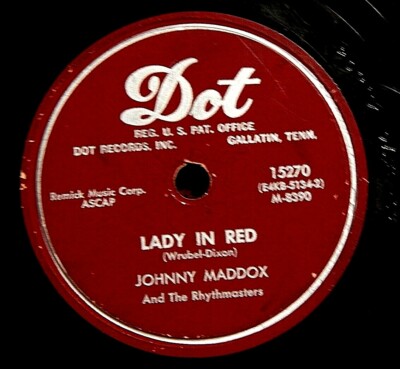 Johnny Maddox Lady in Red / Blue Night 78 PLAY GRADED FULLY TESTED
