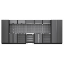 Image of Sealey Superline PRO® Storage System with Stainless Worktop 4.9m APMSSTACK17SS