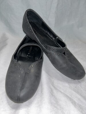 Lucky Brand Girls Studded Mary-Jane's Flat Shoes Black Sz 12 Look nice Comfy