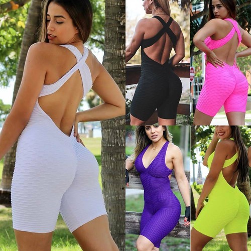 Womens Anti Cellulite Yoga Jumpsuit 