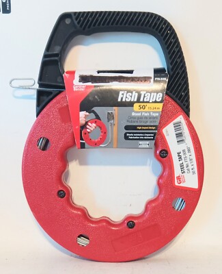 GB Gardner Bender 50ft Steel Fish Tape Wire Cable Puller FTS-50B NOB
