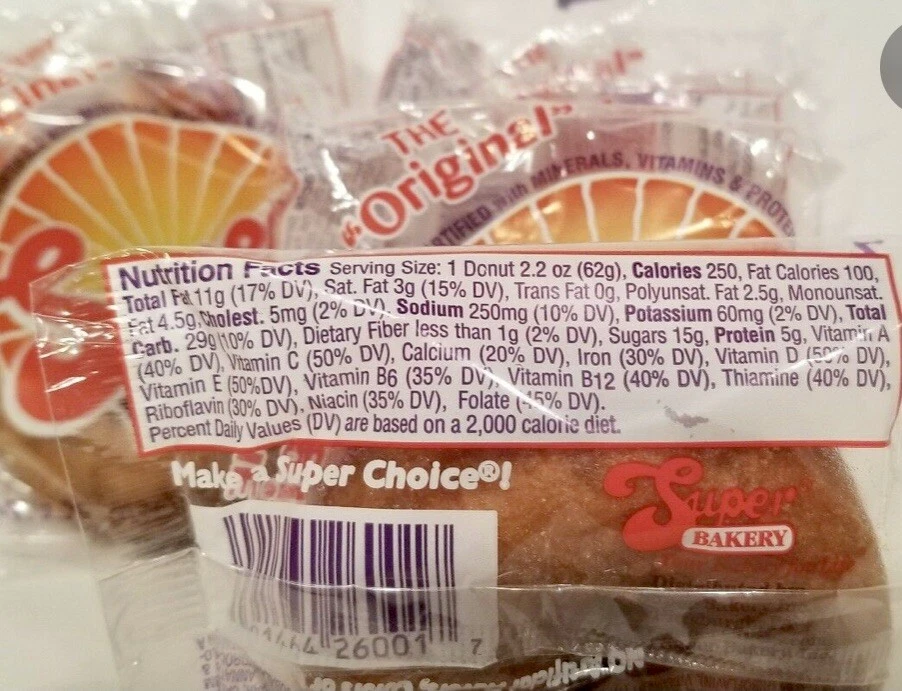 Super Bakery 原装超级甜圈,2.25 盎司 40 个甜圈 — 第 3/3 张图片