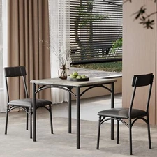 🆕3 Piece Dining Table Set  Kitchen Table and Chairs for 2 Upholstered Chairs NE