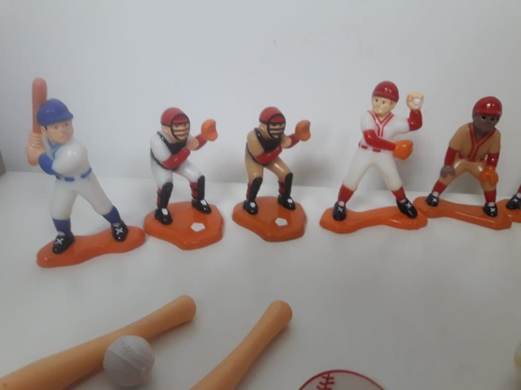 Vintage 80s Bakery Crafts Baseball Players Cake Toppers LOT eBay
