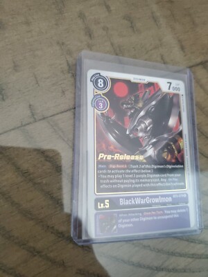 Digimon BlackWarGrowlmon BT5-079 English Version Pre Release