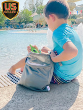 2Pcs Cloth Diaper Wet Dry Bags Waterproof Reusable with Two Zippered Pockets ...