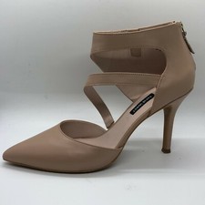 Nine West Women's Forty Suede Leather Heel Light Natural Size 9.5 M 