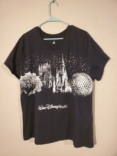 walt disney world t shirt vintage - CASTLE - GLITTER -sz 2XL DISNEY PARKS