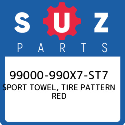 99000-990X7-ST7 Suzuki Sport towel, tire pattern red 99000990X7ST7