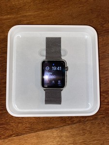 apple watch series 2 42mm stainless steel case with milanese loop