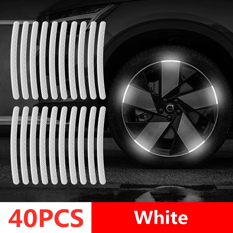 Car Wheel Hub Reflective Stripes Door Handle Safety Warning Sticker Tape UK
