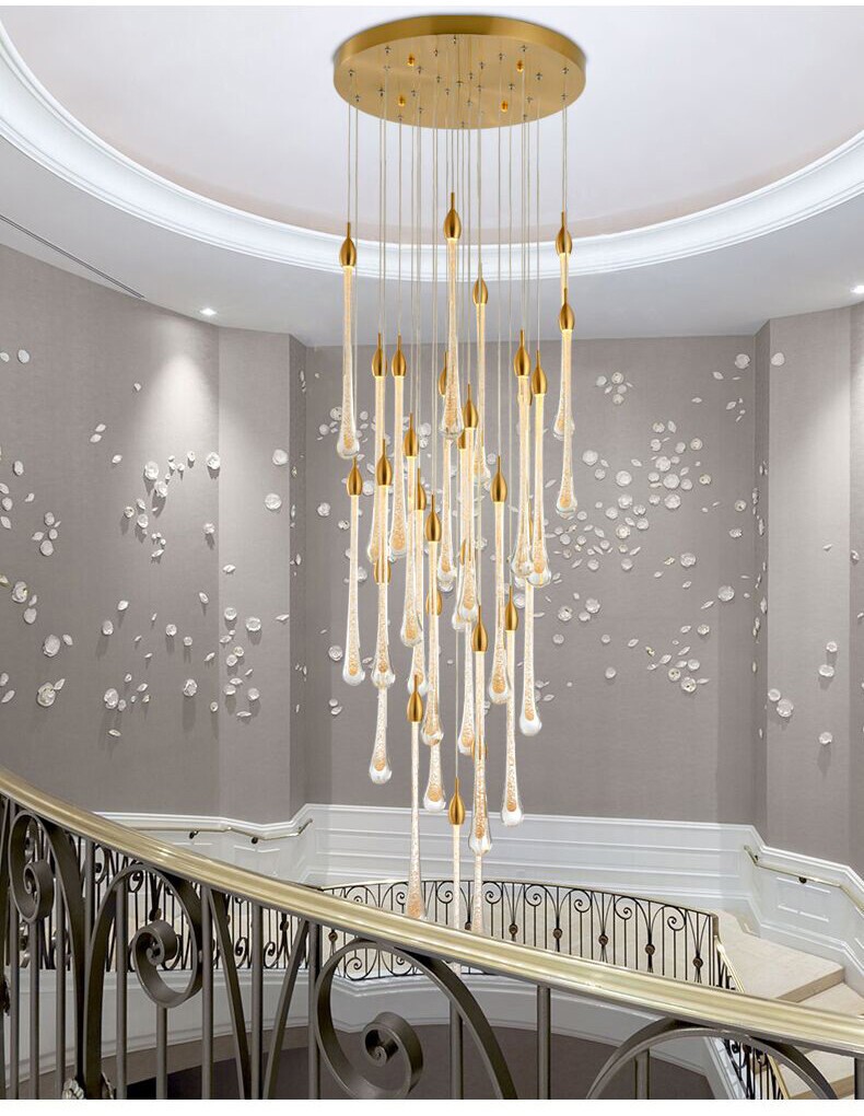 LED Crystal Chandelier Dining Room Ceiling Light Fixture Pendant Lamp Suspension