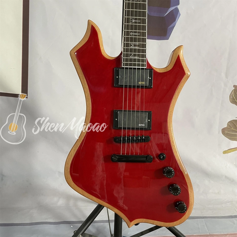 Nomad Cocobolo Electric Guitar HH Pickups Mahogany Body 6 String Black Hardware - Image 2 of 4