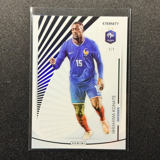 IBRAHIMA KONATÉ  1/1 BLACK PANINI ETERNITY BLEUS 25-26 FRANCE 🇫🇷