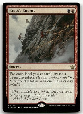 Brass's Bounty #190 (Foil) (NM) Foundations FDN Magic MTG