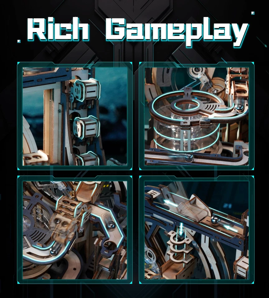 Rompecabezas de madera motorizados para adultos - Rompecabezas 3D para adultos LGC01 Marble Spac... Foto 3 de 4