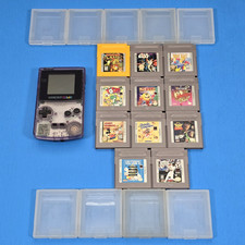 LOTE NINTENDO GAMEBOY COLOR PÚRPURA ATÓMICO CON JUEGOS DONKEY KONG YOSHI STAR WARS