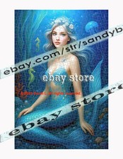 1000 piece jigsaw puzzle Deep Sea Mermaid reef fantasy