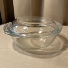 Vintage Pyrex Clear Glass Casserole Dish Bowl w/ lid 1 1/2 quart 023 USA *Used*