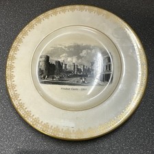 2 x Royal Doulton Gold Lace Plate - Windsor castle 