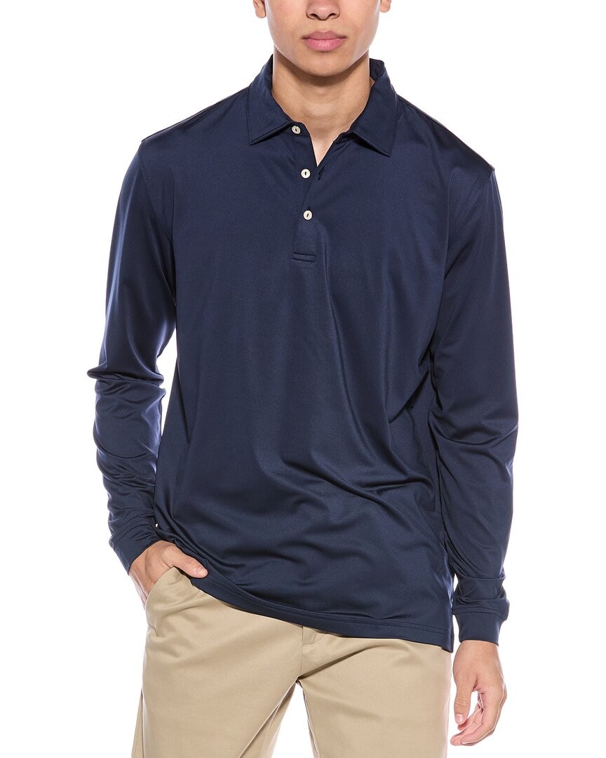 Рубашка поло Peter Millar мужская синяя Xl