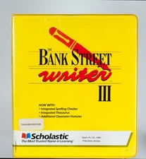 Bank Street Writer Word Processor Apple II, IIc, 128k in original Book w/ disks