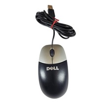 Dell MO56UO Wired USB Optical Mouse Black Silver PC Laptop Scroll Wheel Tested