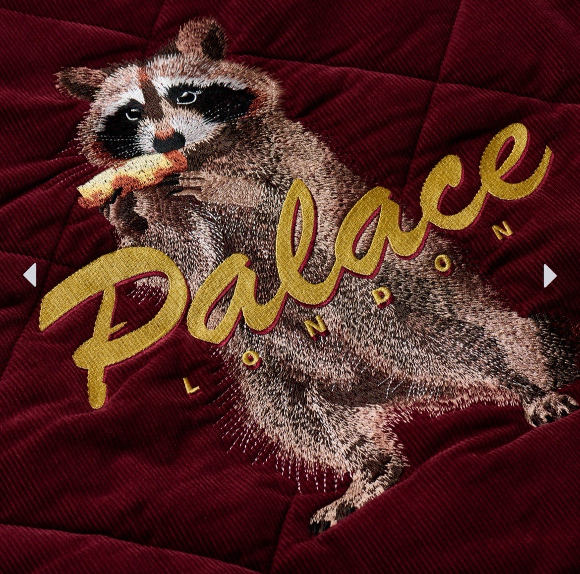 Palace HUNGRY RACCOON JACKET BERG Size Large *Fast Free Shipping