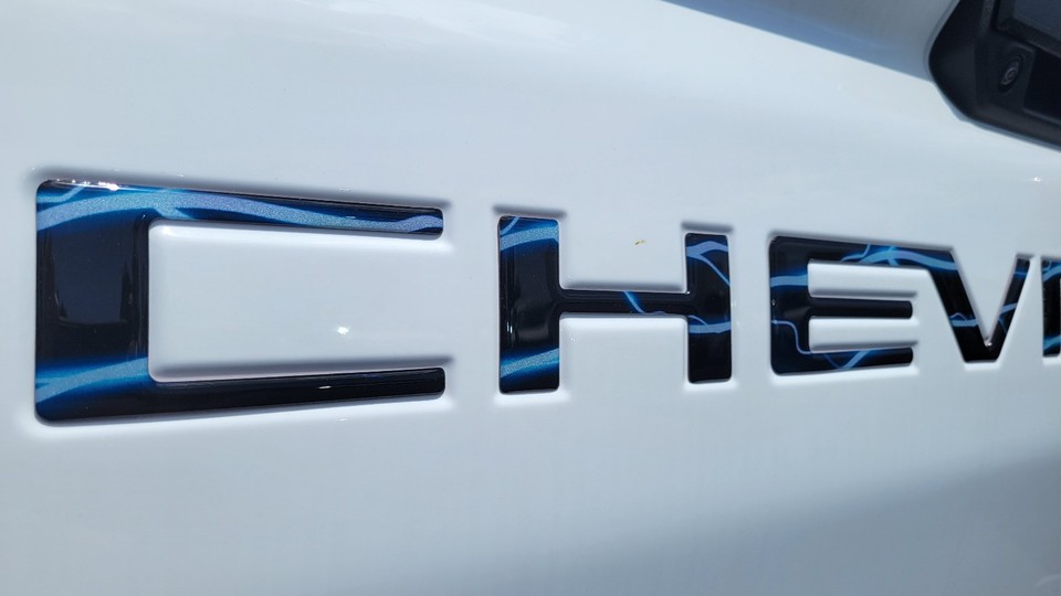 Tailgate raised letters compatible with CHEVROLET SILVERADO 19 20 21 23 ...