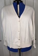 White Cardigan Buttoned Sweater