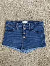 Madewell size 29 blue denim cutoff 9 High rise jean button-fly shorts