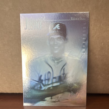1991 Field of Vision Silver Star Holograms David Justice #50 Atlanta Braves