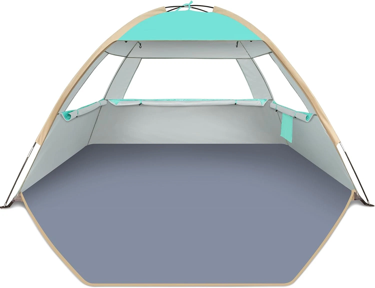 Portable Beach Tent Canopy for 3-10 People with UPF 50+ UV Protection